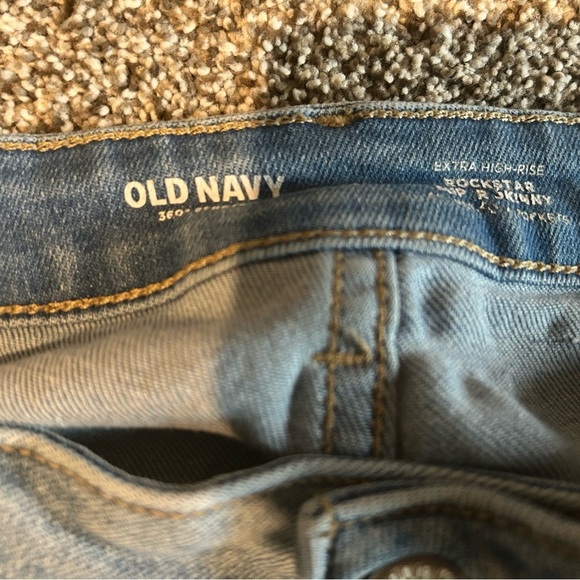 Old Navy Rockstar super skinny Distressed Blue Jeans size 18 - Picture 6 of 7
